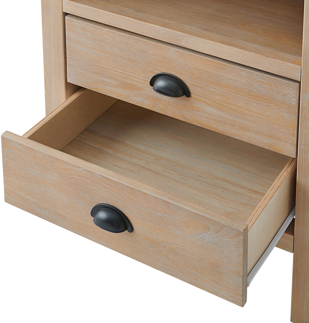 Shivwits Brown 2 Drawer Nightstand - Thumbnail - Image 3