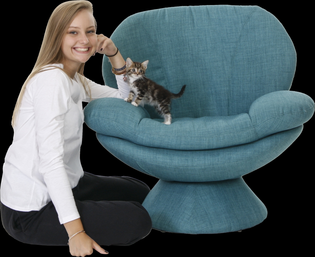 Shobu Turquoise Accent Chair - Thumbnail - Image 3