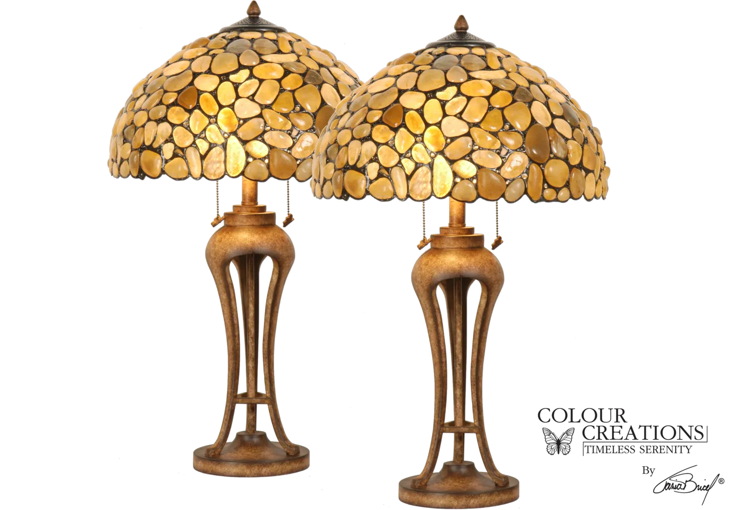 Shoreline Tiffany Style Lamp - Set of 2 - Thumbnail - Image 1