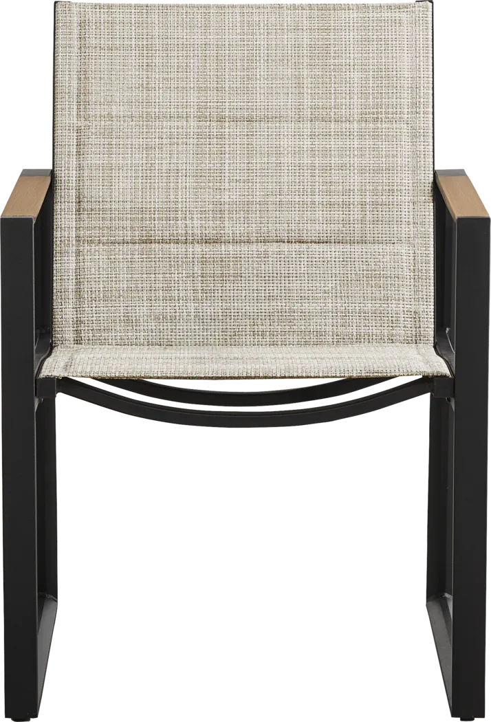 Shoreview Black Outdoor Arm Chair - Thumbnail - Image 3