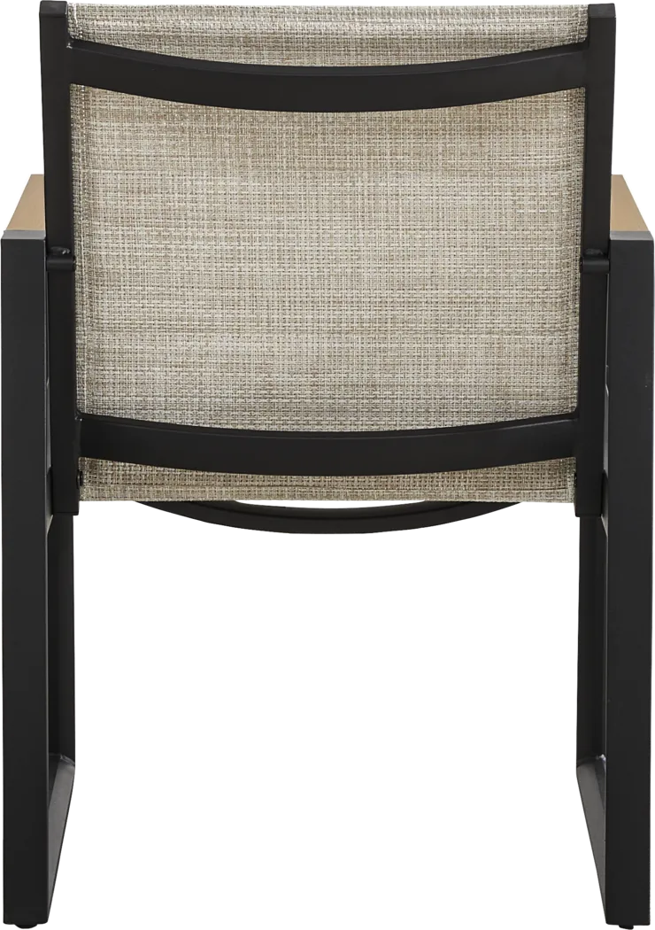 Shoreview Black Outdoor Arm Chair - Thumbnail - Image 4