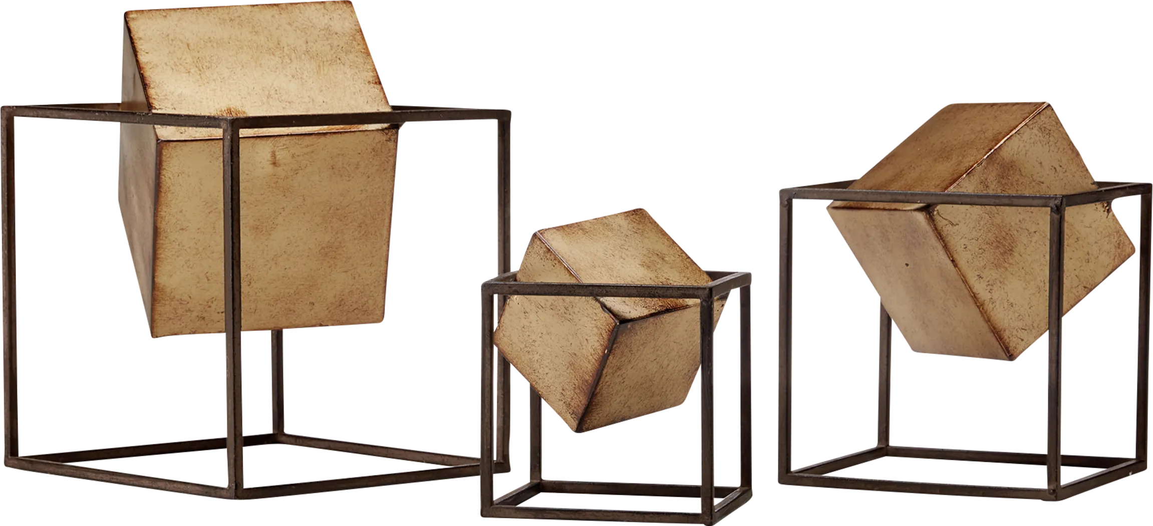 Shoshone Black Cube Decor, Set of 3 - Thumbnail - Image 1