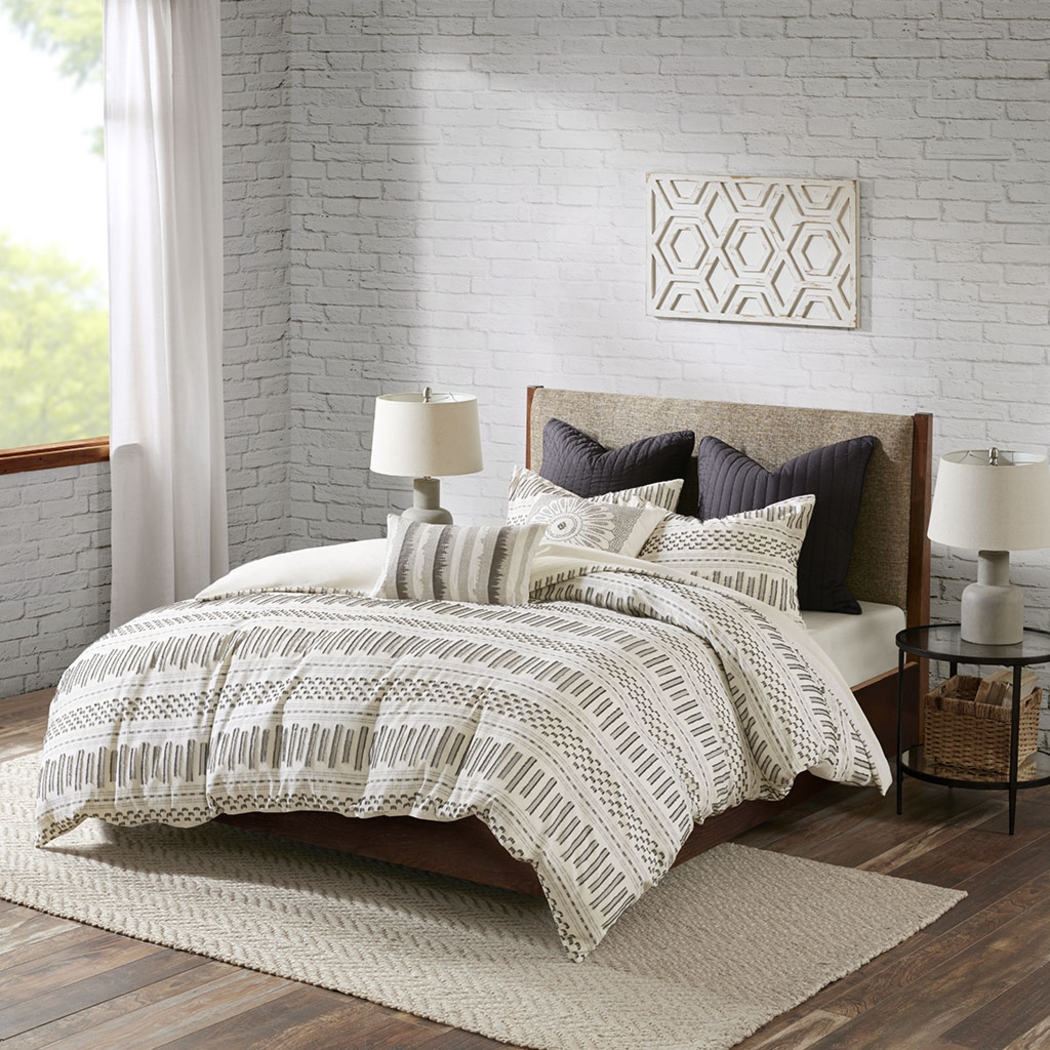 Shrader Ivory 3 Pc King/Cal King Duvet Set - Thumbnail - Image 2
