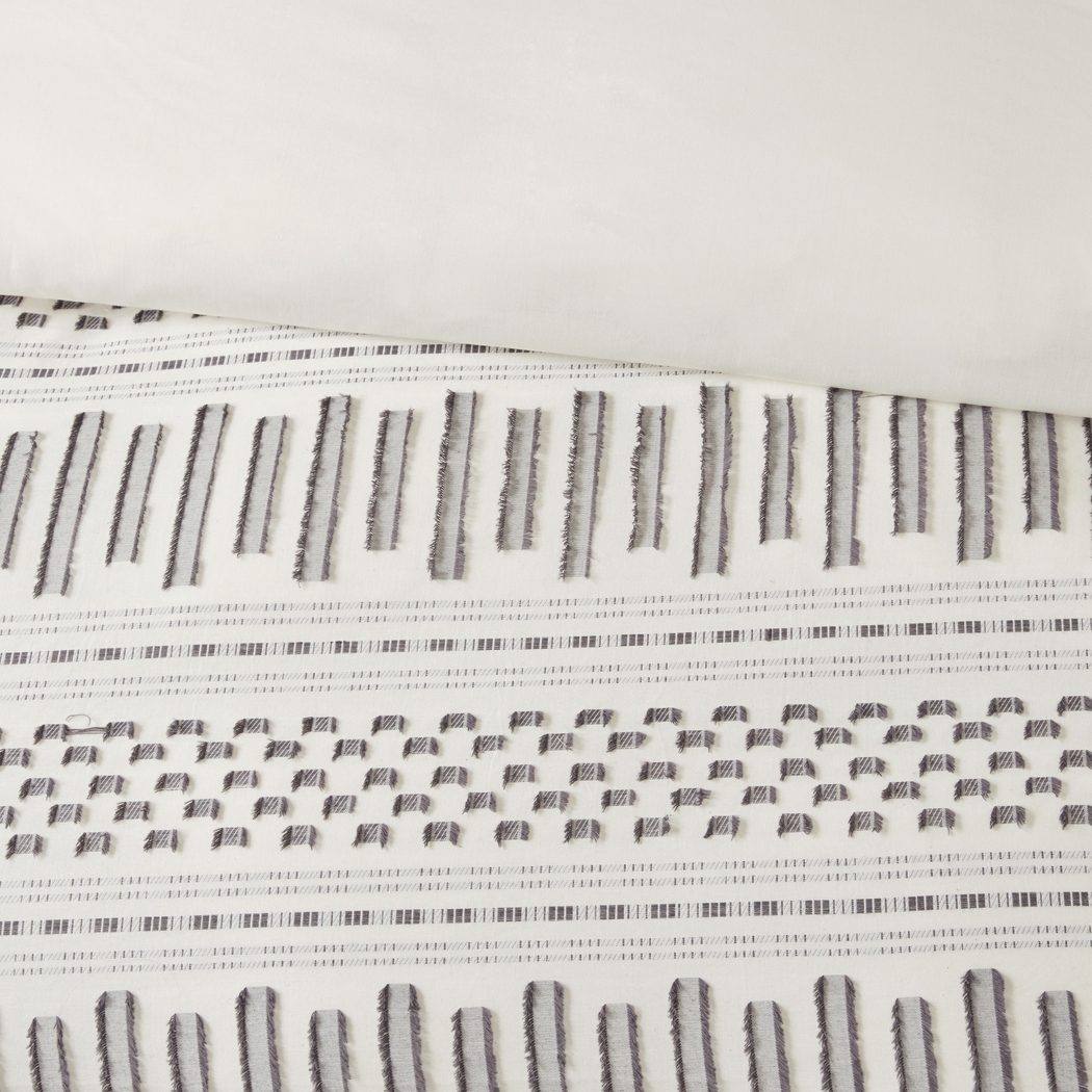 Shrader Ivory Charcoal 3 Pc King/California King Comforter Set - Thumbnail - Image 11