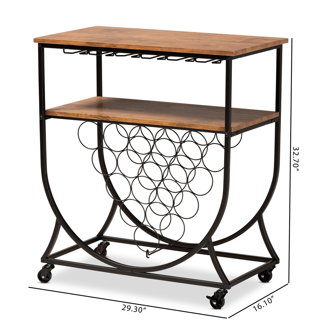 Shubel Walnut Bar Cart - Thumbnail - Image 9