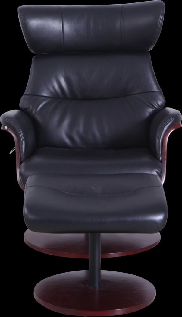 Shubrick Black Recliner and Ottoman - Thumbnail - Image 4