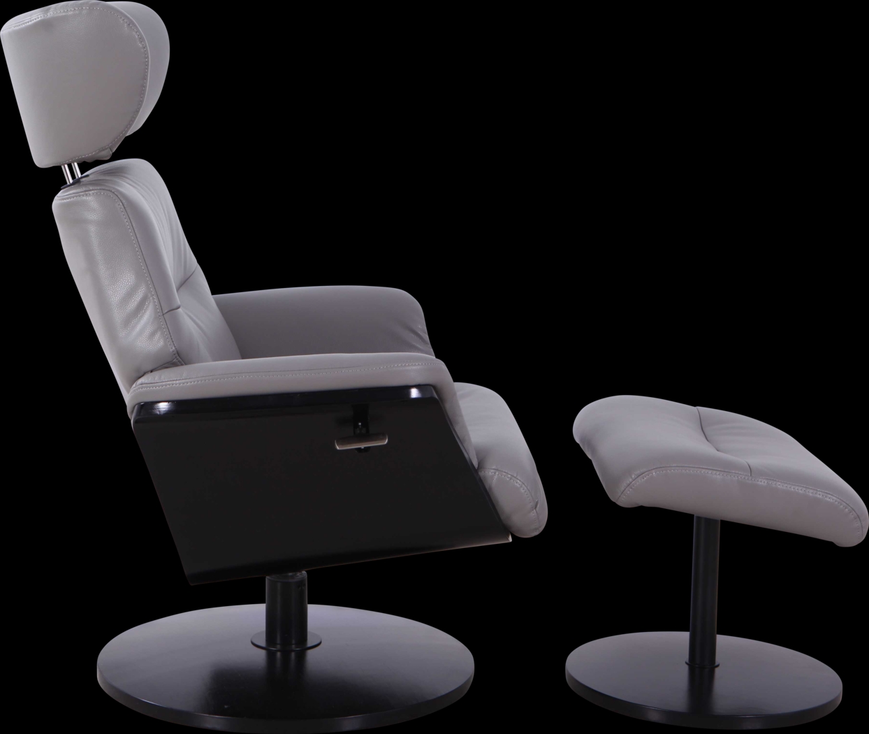 Shubrick Gray Recliner and Ottoman - Thumbnail - Image 2