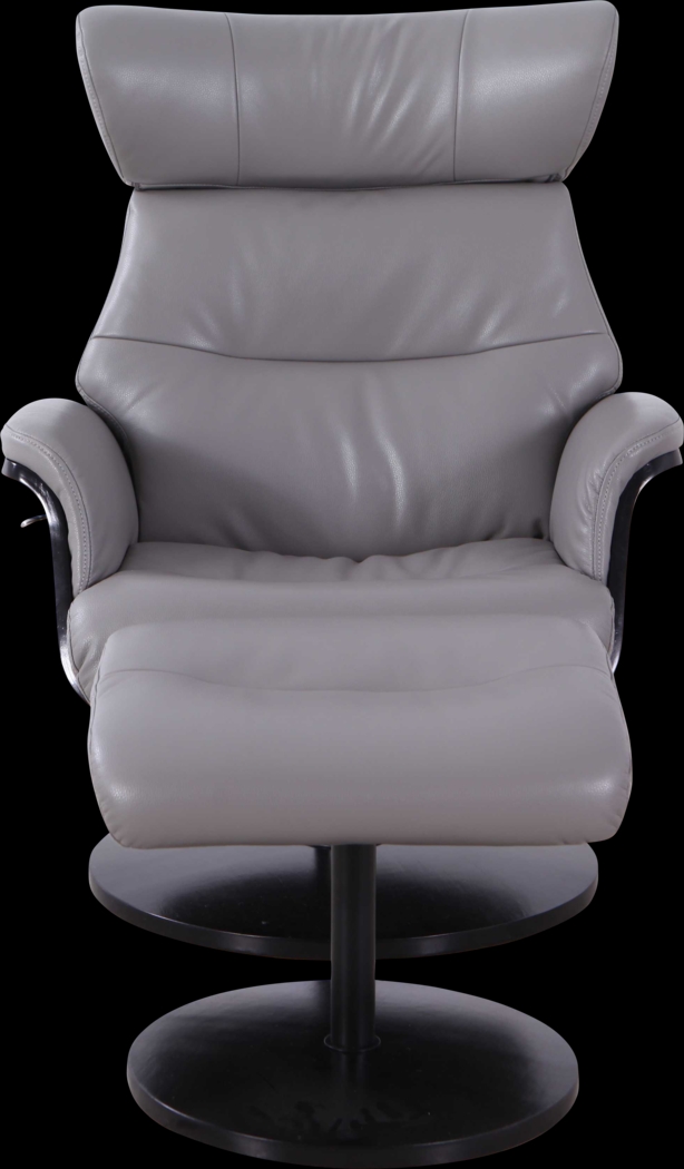 Shubrick Gray Recliner and Ottoman - Thumbnail - Image 3