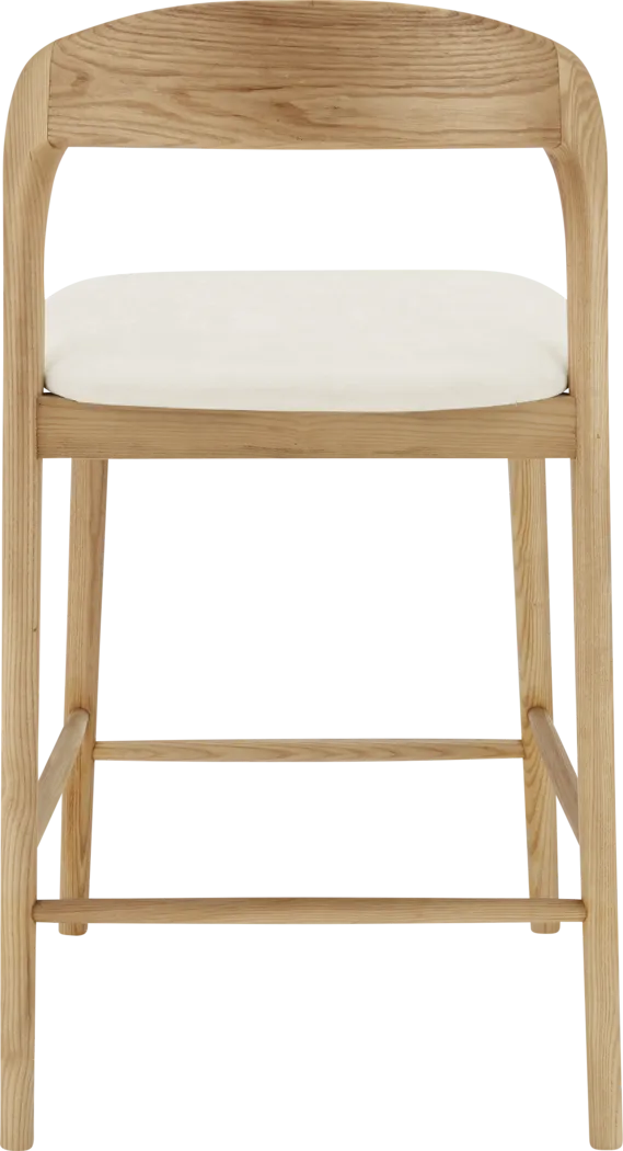 Shumway II White and Natural Counter Height Stool - Thumbnail - Image 5