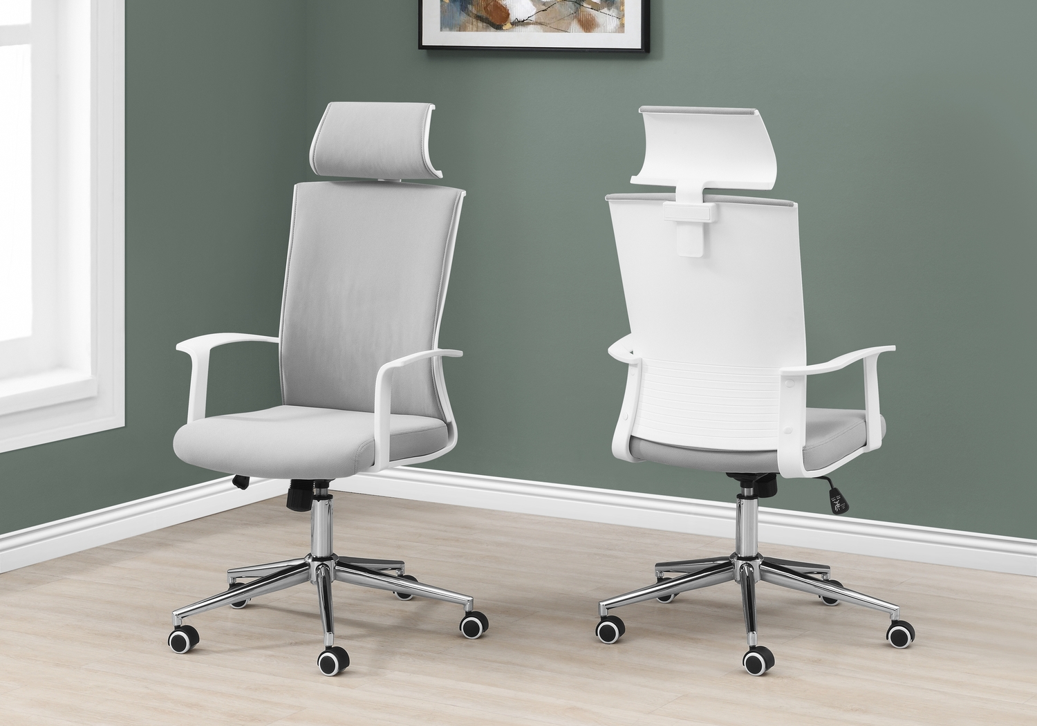 Shurburne White Office Chair - Thumbnail - Image 3