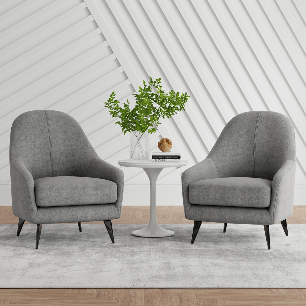 Shutesbury Dark Gray Accent Chair - Thumbnail - Image 2