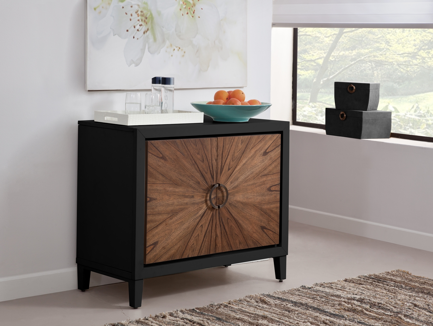 Siamak Black Accent Cabinet - Thumbnail - Image 2