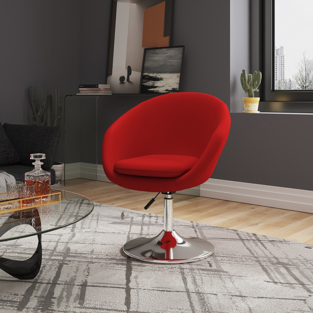 Sidener Red Accent Chair - Thumbnail - Image 2