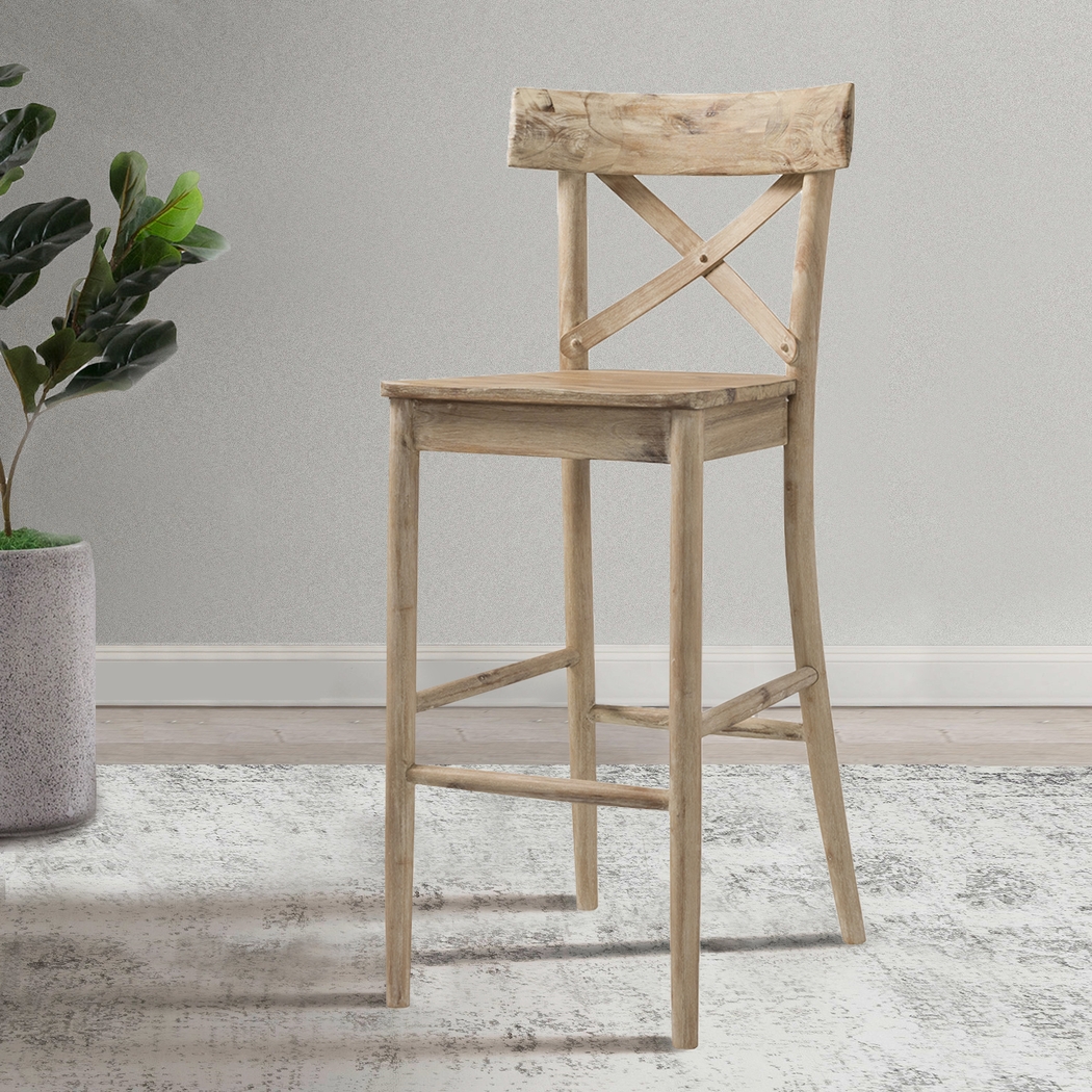 Siebald Natural Bar Stool - Thumbnail - Image 2