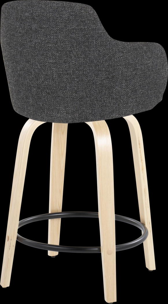 Siebarth I Dark Gray Counter Height Stool, Set of 2 - Thumbnail - Image 4