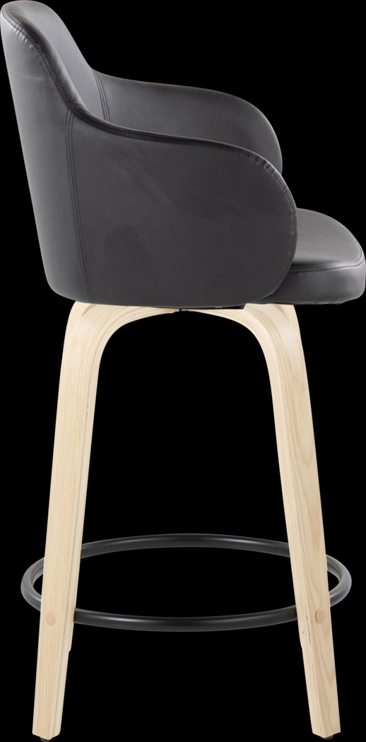 Siebarth II Black Counter Height Stool, Set of 2 - Thumbnail - Image 3