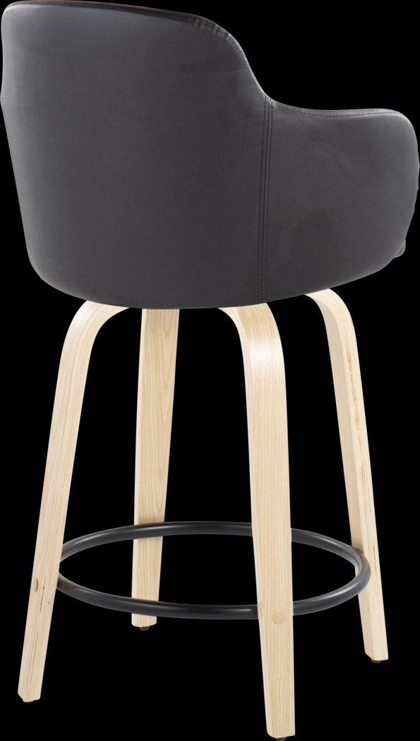 Siebarth II Black Counter Height Stool, Set of 2 - Thumbnail - Image 4
