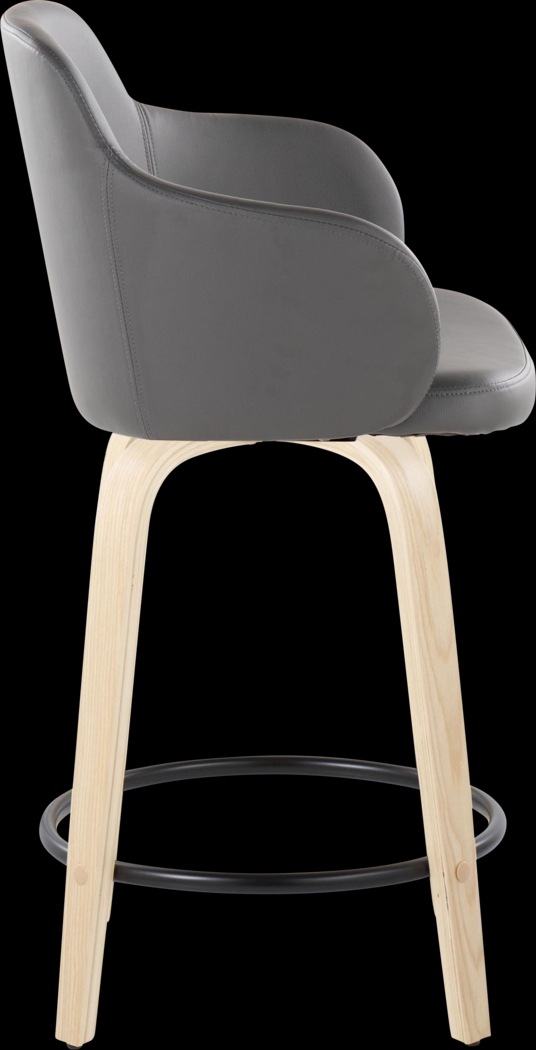 Siebarth II Gray Counter Height Stool, Set of 2 - Thumbnail - Image 3