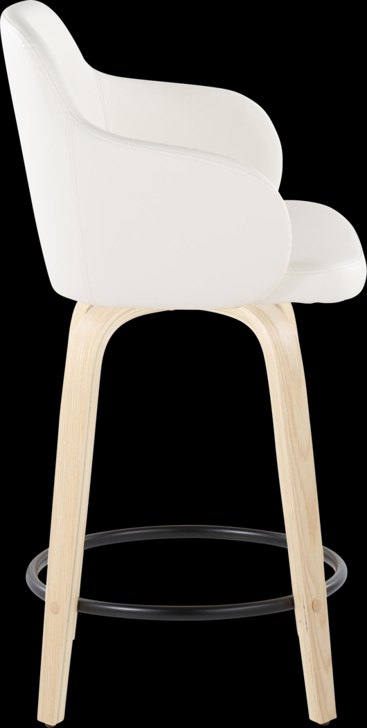 Siebarth II White Counter Height Stool, Set of 2 - Thumbnail - Image 3