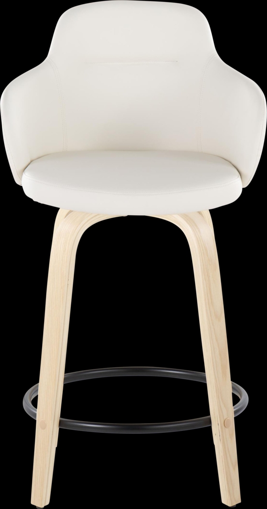 Siebarth II White Counter Height Stool, Set of 2 - Thumbnail - Image 6