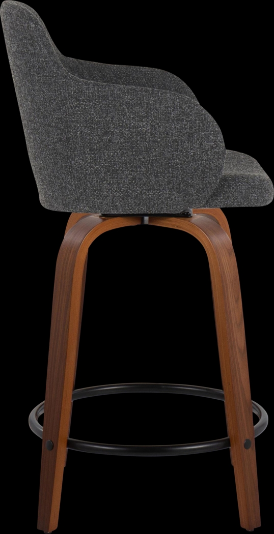 Siebarth III Dark Gray Counter Height Stool, Set of 2 - Thumbnail - Image 3