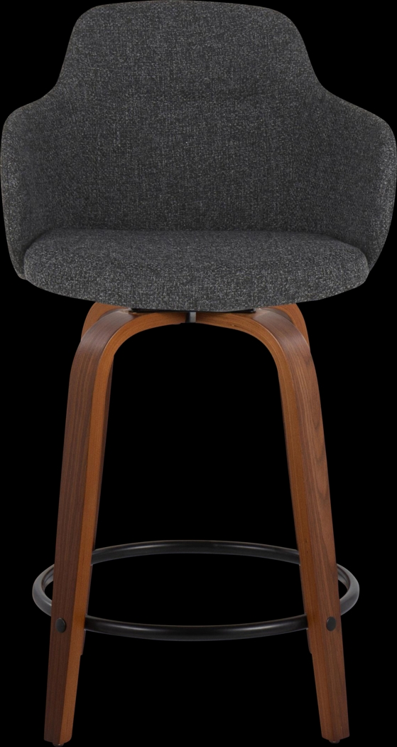 Siebarth III Dark Gray Counter Height Stool, Set of 2 - Thumbnail - Image 6