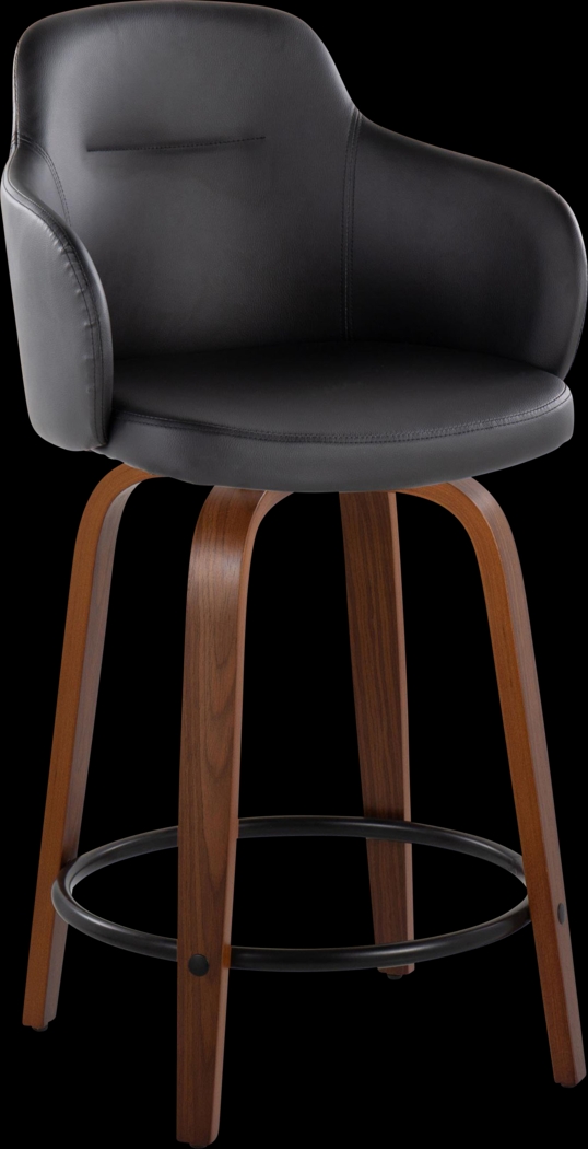 Siebarth IV Black Counter Height Stool, Set of 2 - Thumbnail - Image 2