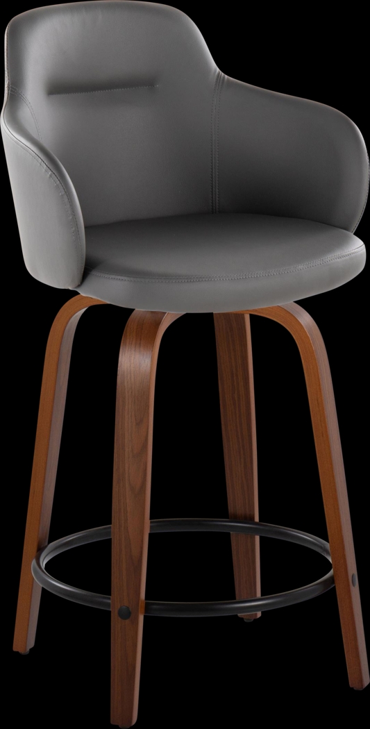 Siebarth IV Gray Counter Height Stool, Set of 2 - Thumbnail - Image 2