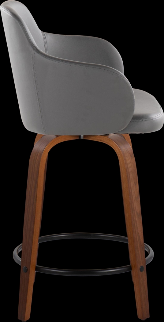 Siebarth IV Gray Counter Height Stool, Set of 2 - Thumbnail - Image 3