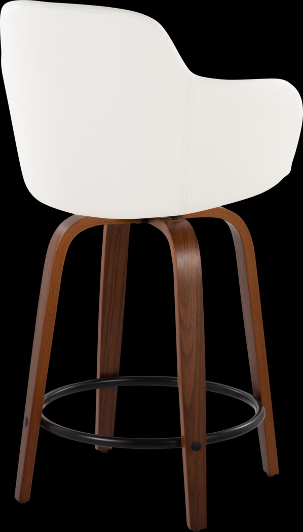 Siebarth IV White Counter Height Stool, Set of 2 - Thumbnail - Image 3