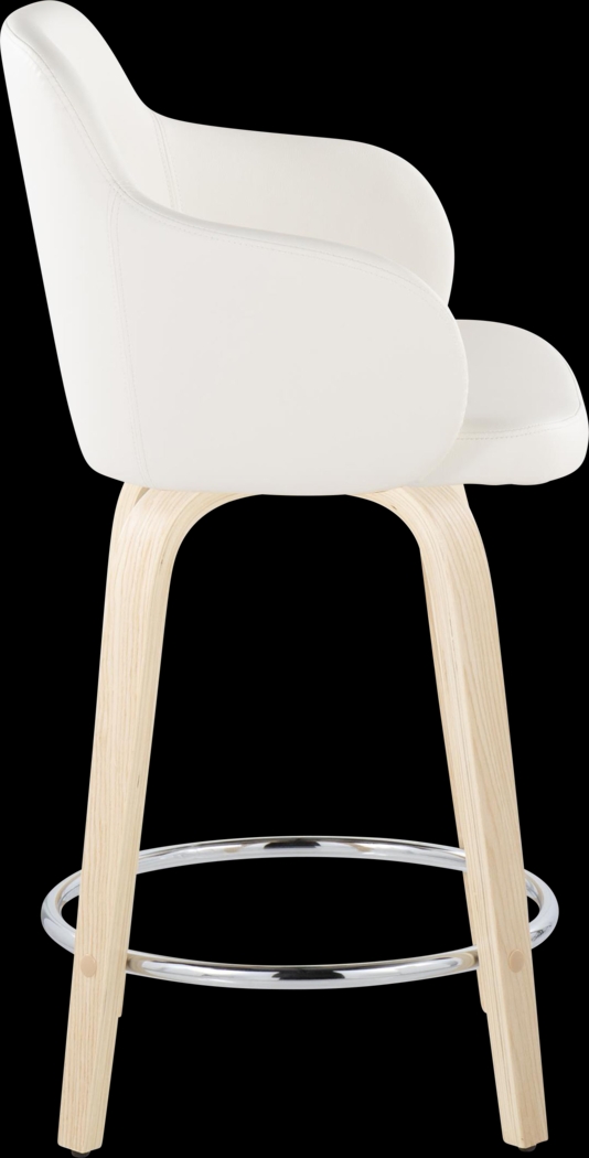 Siebarth IV White Counter Height Stool, Set of 2 - Thumbnail - Image 3