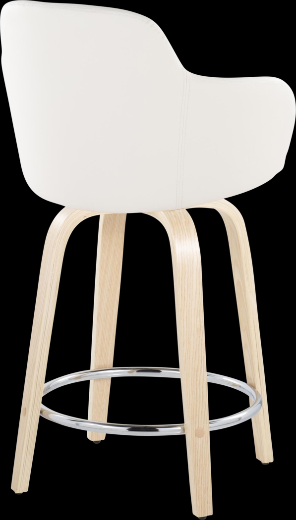 Siebarth IV White Counter Height Stool, Set of 2 - Thumbnail - Image 4