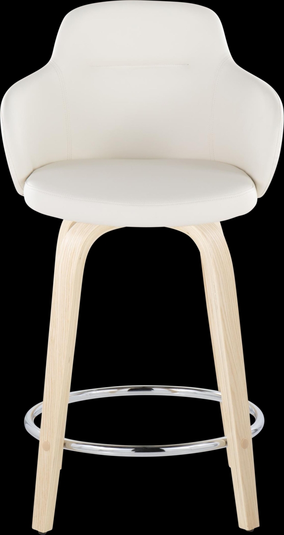 Siebarth IV White Counter Height Stool, Set of 2 - Thumbnail - Image 6