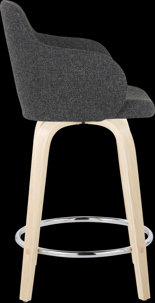 Siebarth V Dark Gray Counter Height Stool, Set of 2 - Thumbnail - Image 3