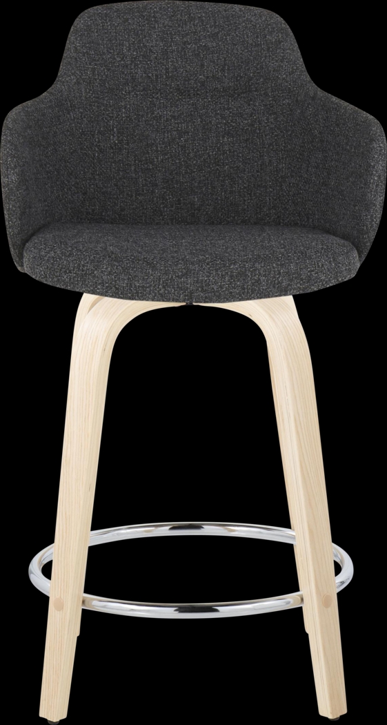 Siebarth V Dark Gray Counter Height Stool, Set of 2 - Thumbnail - Image 4