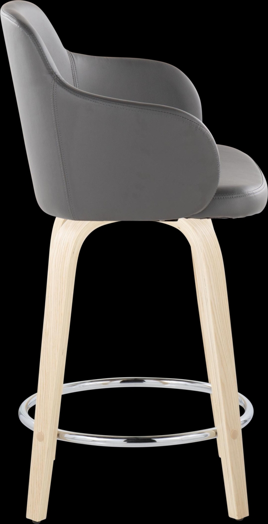 Siebarth VI Gray Counter Height Stool, Set of 2 - Thumbnail - Image 3