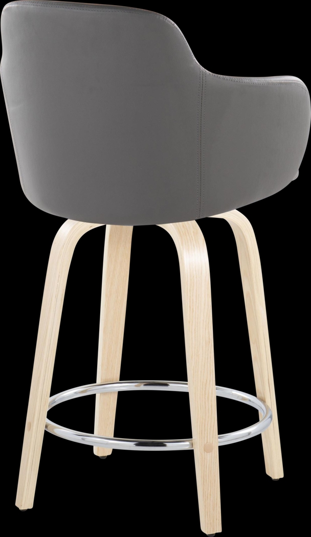 Siebarth VI Gray Counter Height Stool, Set of 2 - Thumbnail - Image 4