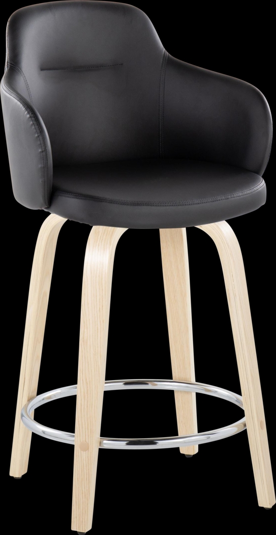 Siebarth VI Light Gray Counter Height Stool, Set of 2 - Thumbnail - Image 2