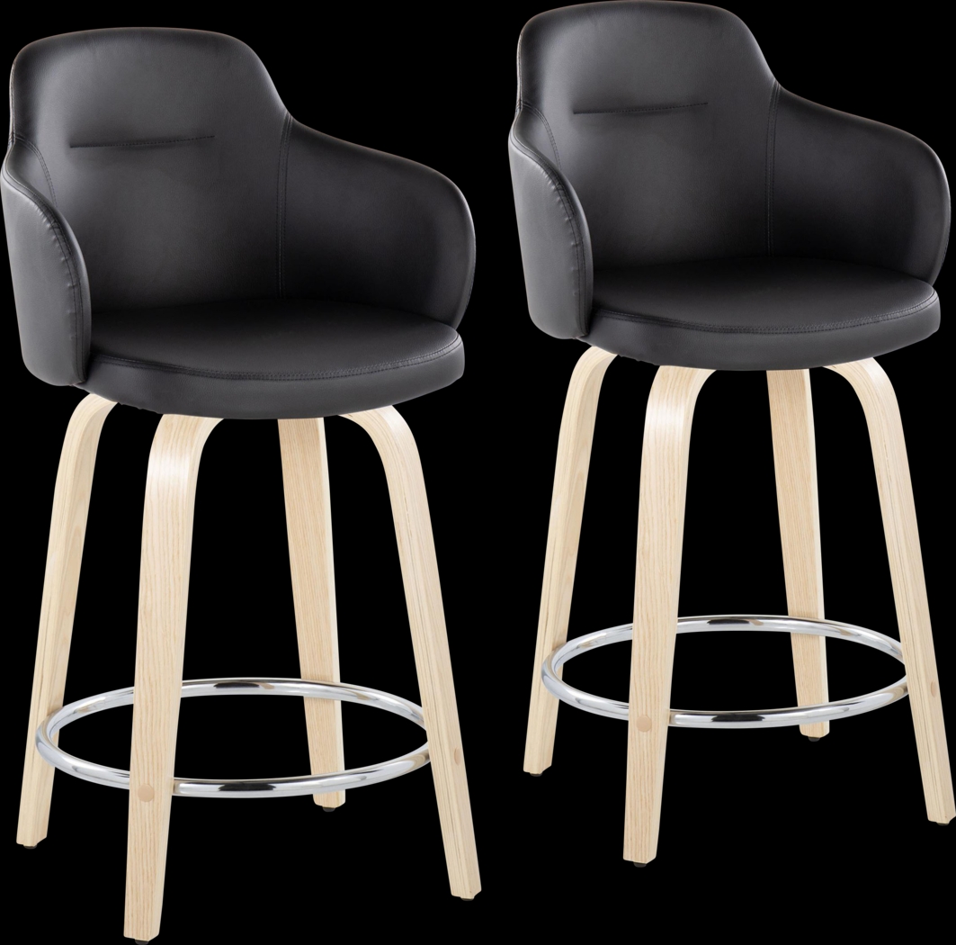 Siebarth VI Light Gray Counter Height Stool, Set of 2 - Thumbnail - Image 1