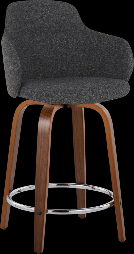 Siebarth VII Dark Gray Counter Height Stool, Set of 2 - Thumbnail - Image 2