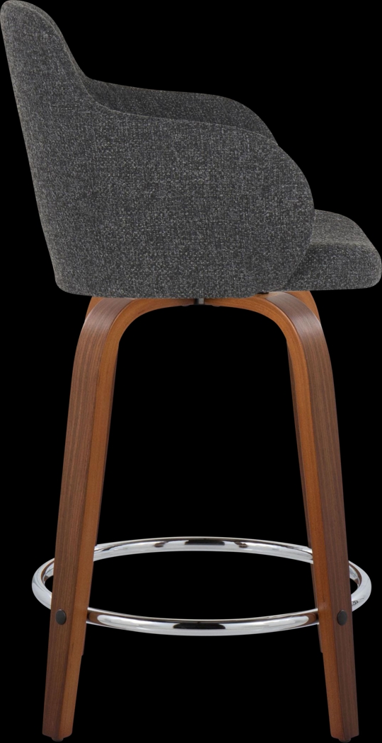 Siebarth VII Dark Gray Counter Height Stool, Set of 2 - Thumbnail - Image 3