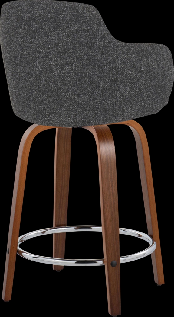 Siebarth VII Dark Gray Counter Height Stool, Set of 2 - Thumbnail - Image 4