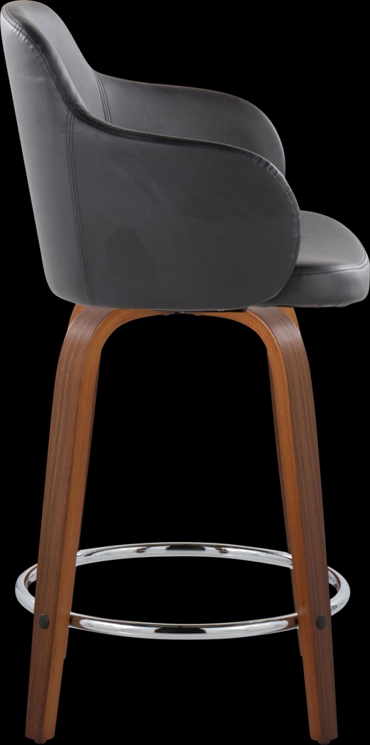 Siebarth VIII Black Counter Height Stool, Set of 2 - Thumbnail - Image 3