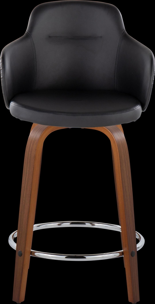 Siebarth VIII Black Counter Height Stool, Set of 2 - Thumbnail - Image 4