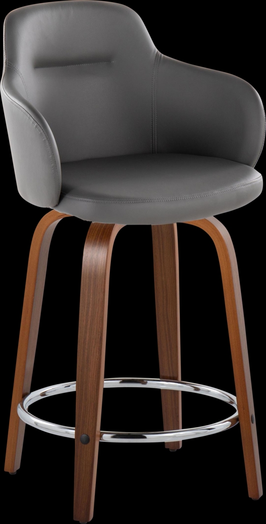 Siebarth VIII Gray Counter Height Stool, Set of 2 - Thumbnail - Image 2