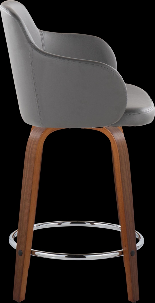 Siebarth VIII Gray Counter Height Stool, Set of 2 - Thumbnail - Image 3