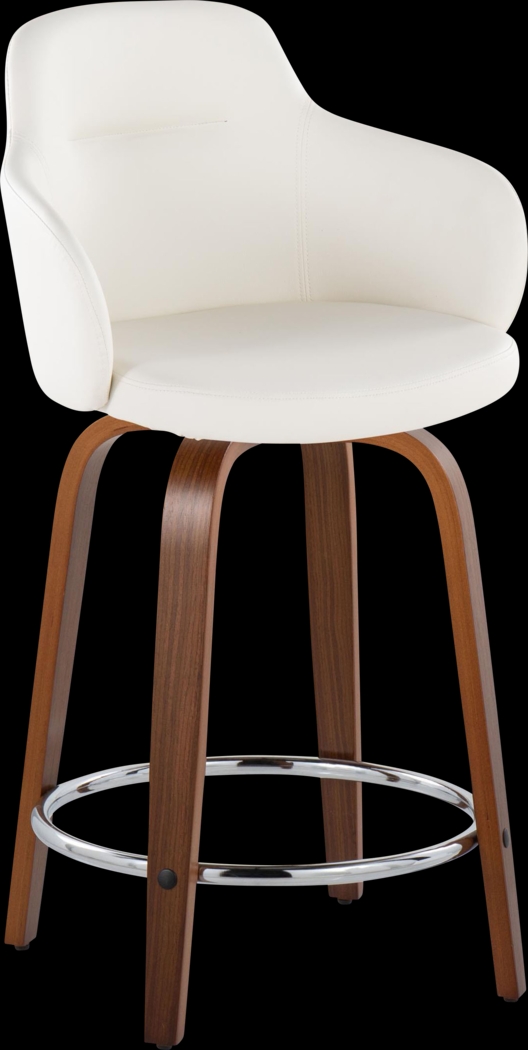 Siebarth VIII White Counter Height Stool, Set of 2 - Thumbnail - Image 2