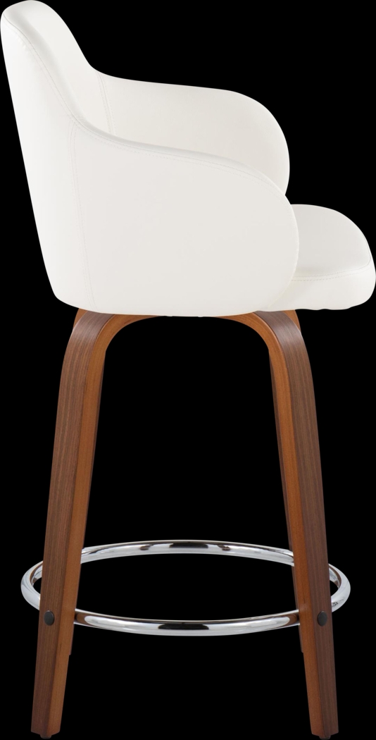 Siebarth VIII White Counter Height Stool, Set of 2 - Thumbnail - Image 3