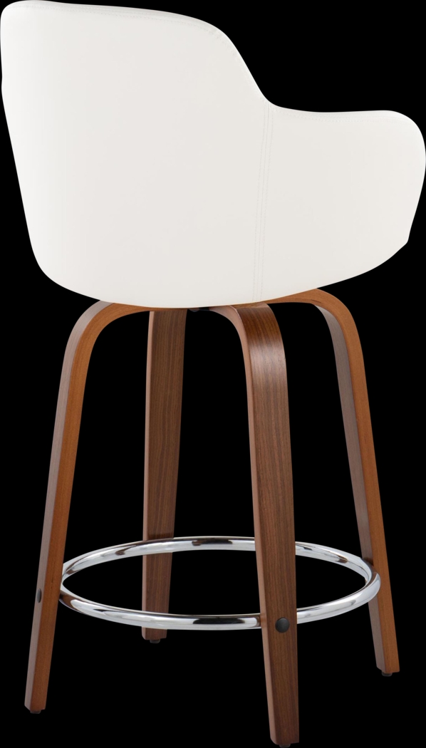 Siebarth VIII White Counter Height Stool, Set of 2 - Thumbnail - Image 4