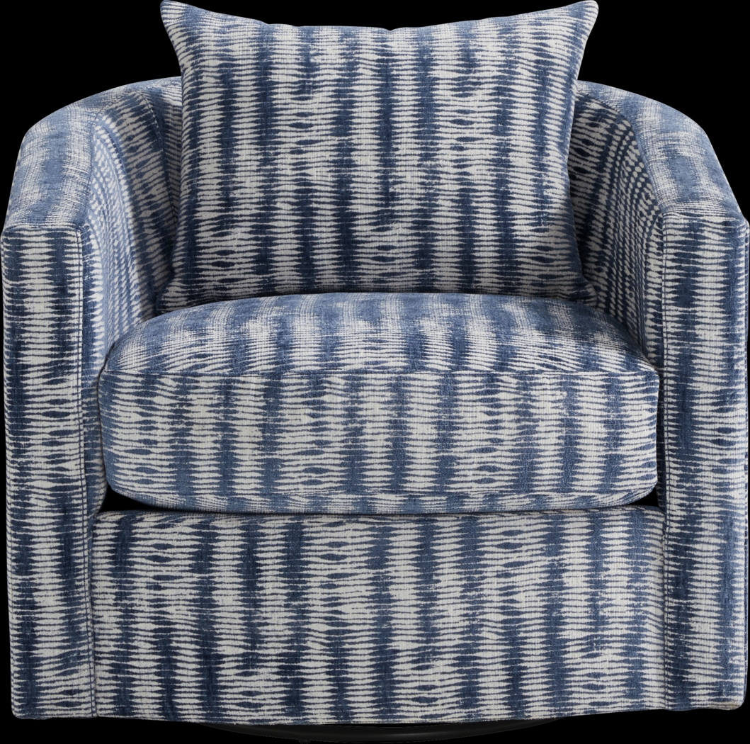 Sienna Way Blue Swivel Chair - Thumbnail - Image 2